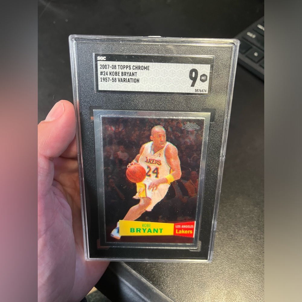 SGC GRADED Mint 9 2007-08 Topps Chrome Kobe Bryant Trading Card